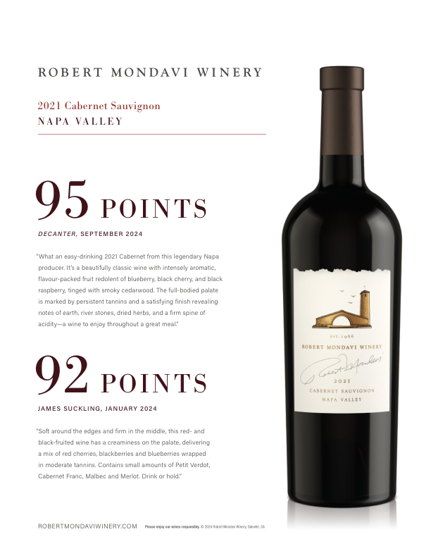 Robert Mondavi Winery Napa Valley Cabernet Sauvignon 2021